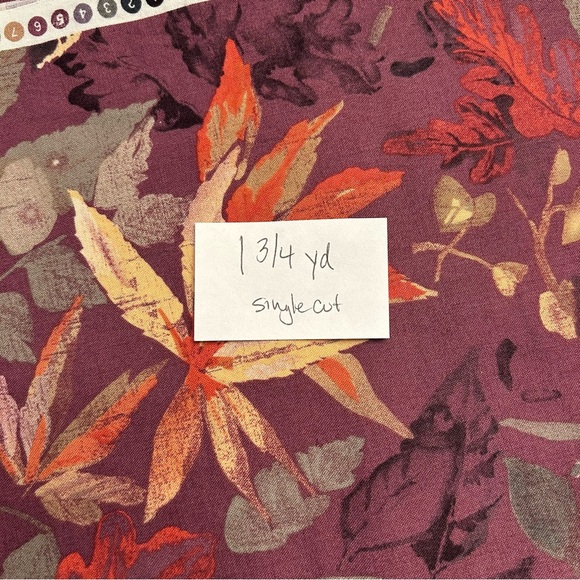 Fall Leaves Fabric in Mauve, 1.75 yards - Picture 6 of 6